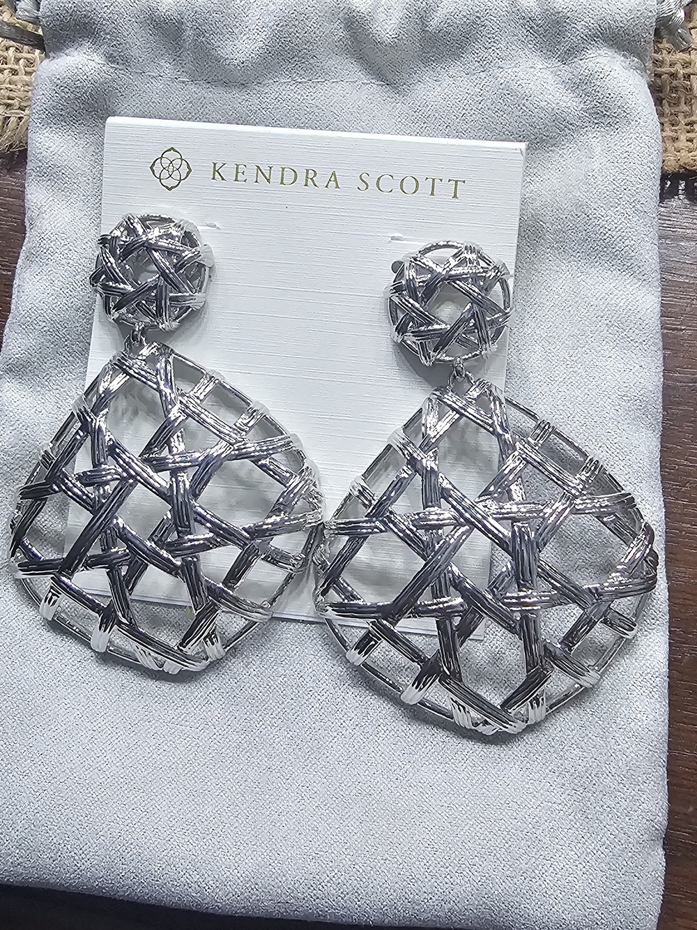 Kendra Scott Natalie Statement Earrings in Rhodium